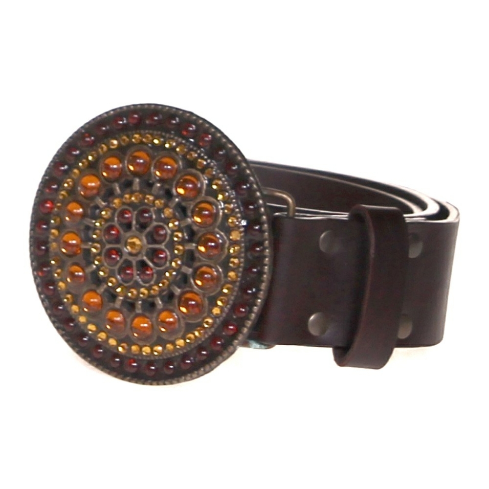 Women's Leather Belt Southwest Boho Style Size Med